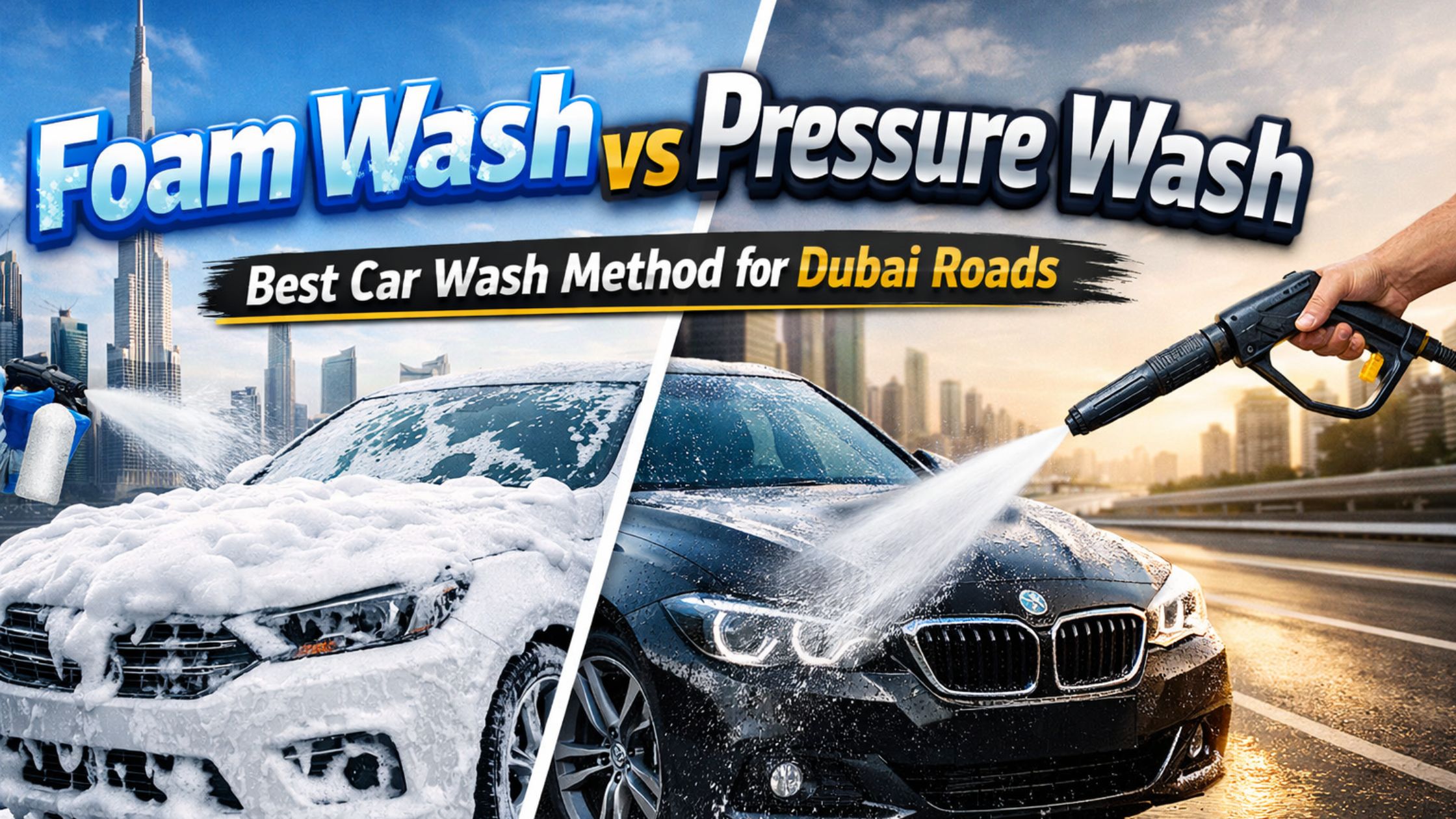 Foam Wash vs Pressure Wash